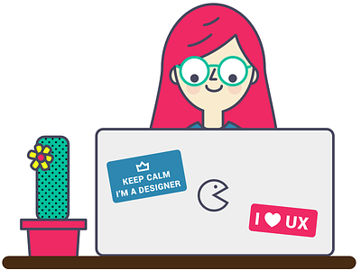 Keep calm, I'm a designer! - UX Designer Illustration design springboard student user experience ux