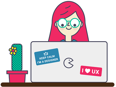Keep calm,  I'm a designer! - UX Designer Illustration