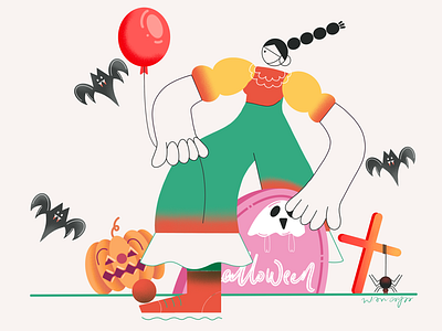 November design halloween illustration november pumkin ui