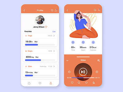 DailyUI041 Exercise Tracker dailyui041 illustration ui ux