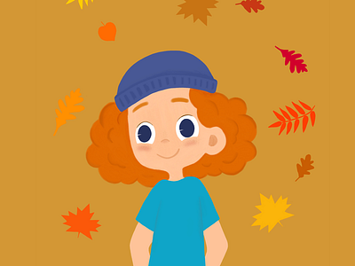 Autumn boy boy illustration