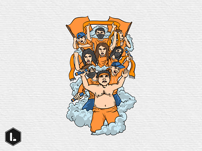 Jakmania character character design character illustration design human illustration orange soccer supporters team