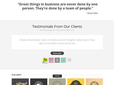 Quote & Testimonials flat flat design logos quote steve steve jobs testimonials tooltip