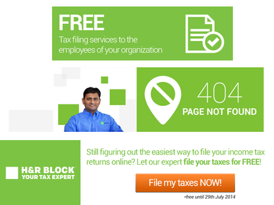 Supporting Elements 404 banners button elements green hr block tax taxes