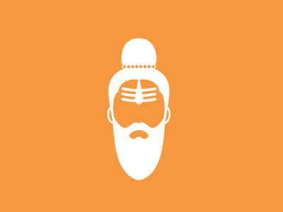 Hermit founded hermit india logo orange saffron sage