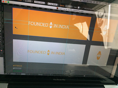 Founded in India logo founded hermit india logo orange saffron sage