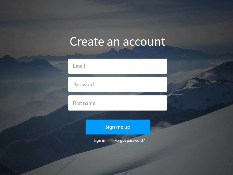 Background-agnostic signup form by Arun Pattnaik for BrowserStack on  Dribbble