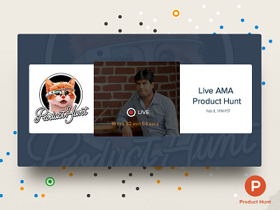 Live on Product Hunt :) ama ask me anything cat confetti design live product hunt producthunt startups ux