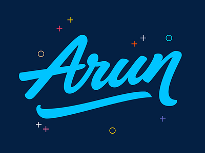 Wordmark arun lettering logo typography wordmark