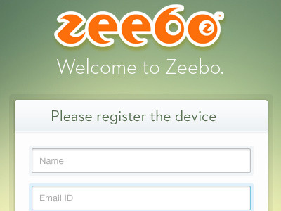 Registration screen register input