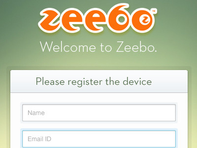 Registration  screen