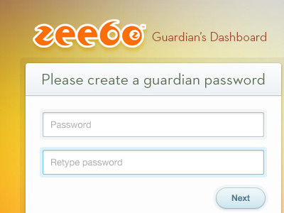 Guardian's dashboard password