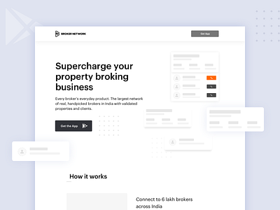 BrokerNetwork Landing Page Wireframe