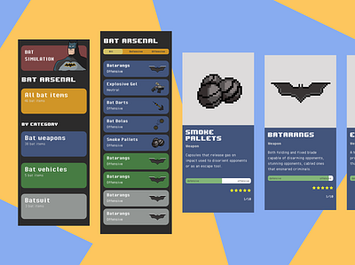 Bat Arsenal app batman design ui