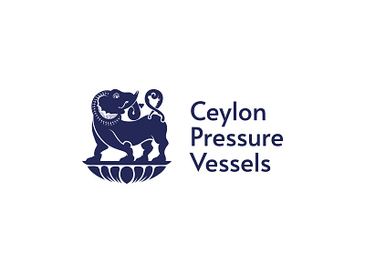 Ceylon Pressure Vessels animal blue branding ceylon design elephant illustration logo minimalism vector