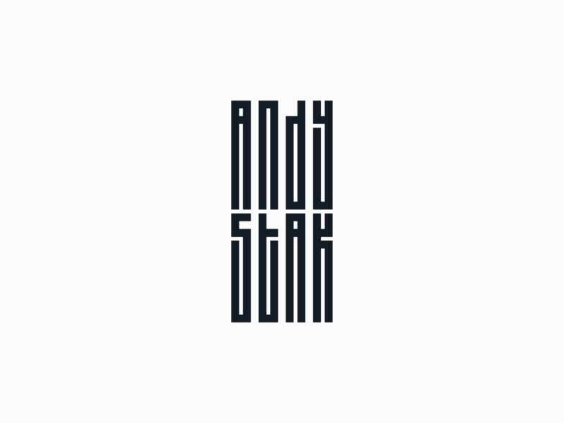 Andy Stak - Tattoo Artist branding design lettering logo minimalism typography vector