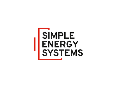 SES battery branding energy logo minimalism red vector