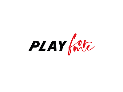 play for me branding lettering logo minimalism play red typography vector