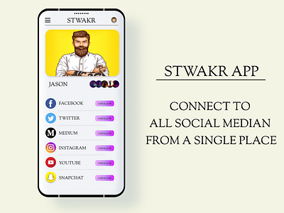 STWAKER app design minimal ui ux
