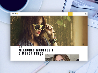 OculosTop design glasses homepage light ui ui web