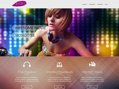 Zefilm colorful music visual design website design