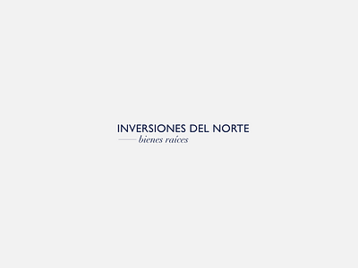 Logo Inversiones del Norte branding design logo typography