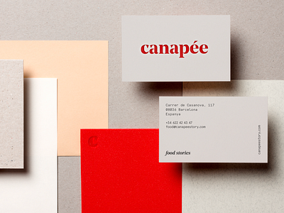 Canapée Business Cards branding design logo typography