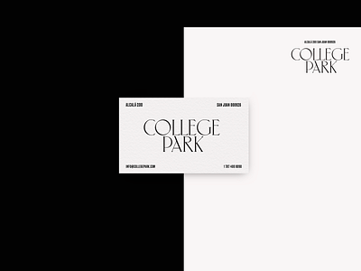 College Park Business Cards branding design flat logo typography