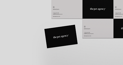 The Pet Agency Business Cards branding design logo typography