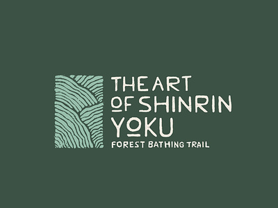 Forest Bathing Trail forestbathing illustration nature connection nature therapy printmaking shinrin yoku trail signage