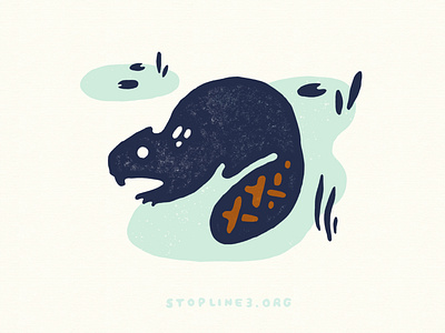 Stop Line 3 - Beaver beaver illustration mississippi river stopline3