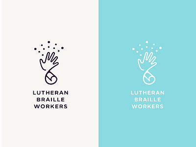 LBW - Logo Concept braille branding dots hand identity logo scroll