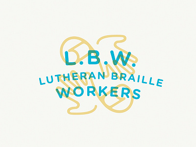 LBW mark exploration - 2 braille branding hand logo lutheran scroll