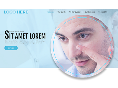 Contact Lens Banner banner contact lens contact lens banner creative design designs homepage homepage banner homepage design mockup ui