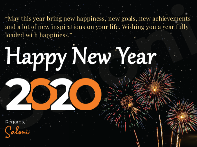Happy New Year 2020 branding creative design designs happy new year ui wishes