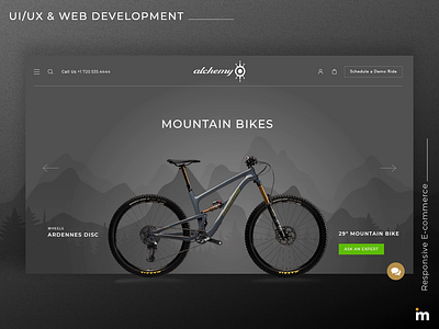 Alchemy Bikes e commerce shopify ui design user experience design ux design