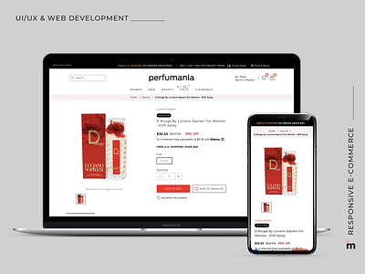 Perfumania ecommerce graphic design shopify ui design user experience design