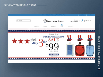 Fragrance outlet ecommerce graphic design shopify ui design user experience design