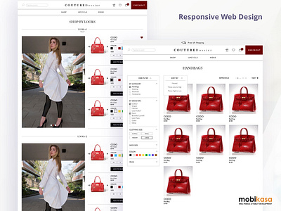 Couture Dossier design home screen mobikasa ui design uidesign website design