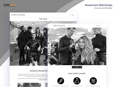 Covet & Mane design home screen logo mobikasa responsive design responsive web design typography ui ux vector wordpress design wordpress development