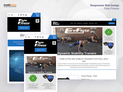 Flyte Fitness design home screen mobikasa responsive design responsive web design shopify typography ui ui design ux