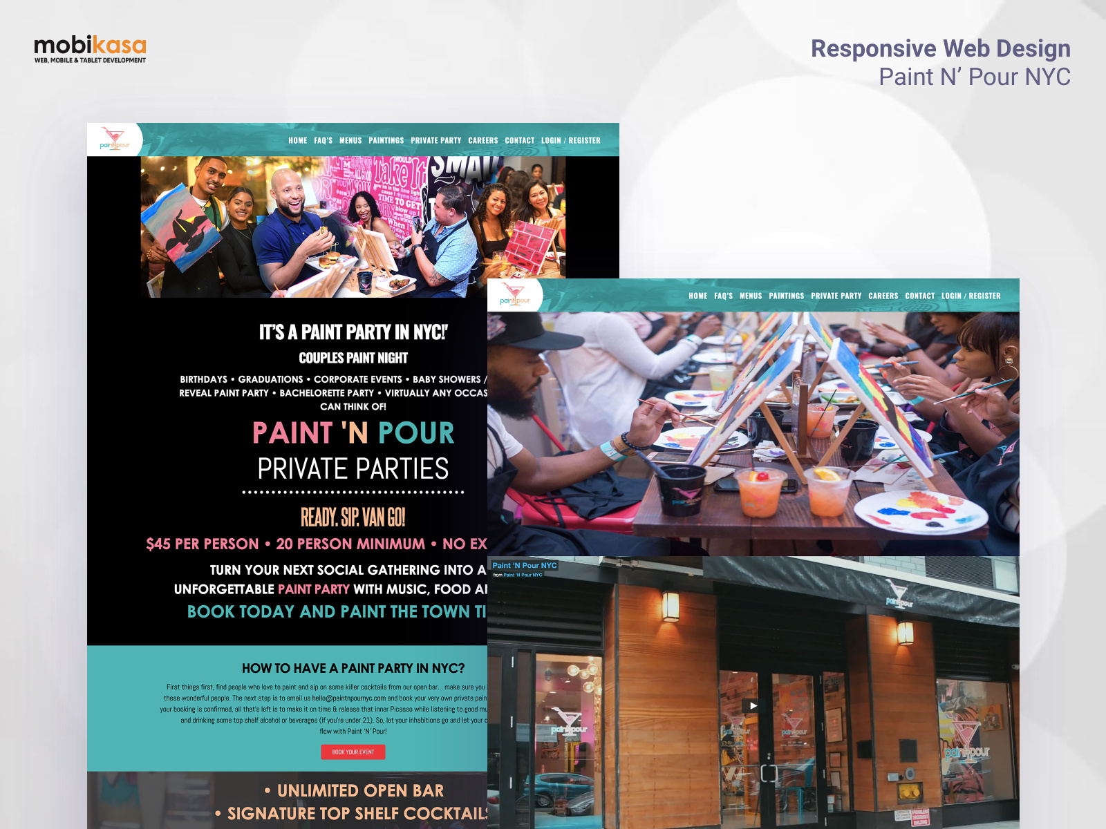 Paint ’N Pour by Mobikasa on Dribbble