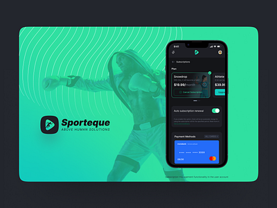 Sporteque branding figma fitness health interaction mobile product design prototype subscription ui user account ux webdesign