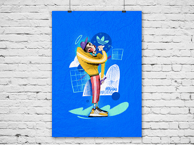 Legitimate brand ambassador 90s adidas adidas originals art artist drawing fashion illustration fun graphic design illustraion iniki ipadproart poster procreate procreateapp sketch