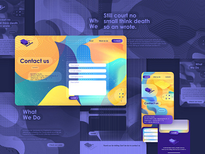 Beonline Design Studio Landing art contact page contact us design gradients illustration landingpage liquid mobile ui responsive design type typography ui uidesign uiuxdesign ux vector web webdeisgn