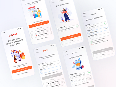E-Commerce mobile apps Sign Up and Sign In •  Daily UI #001