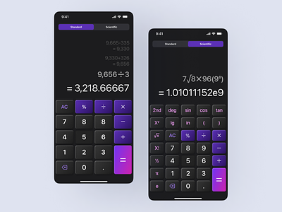Calculator mobile apps UI Design
