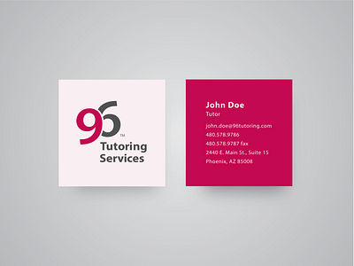 96 Tutoring Services brand identity business card business system logo logo mark logodesign tutoring