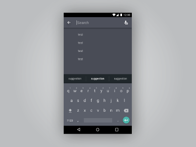 Expandable Search android dark mode expandable mobile app mobile design mobile ui search ui