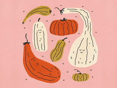 Winter Gourds Illustration